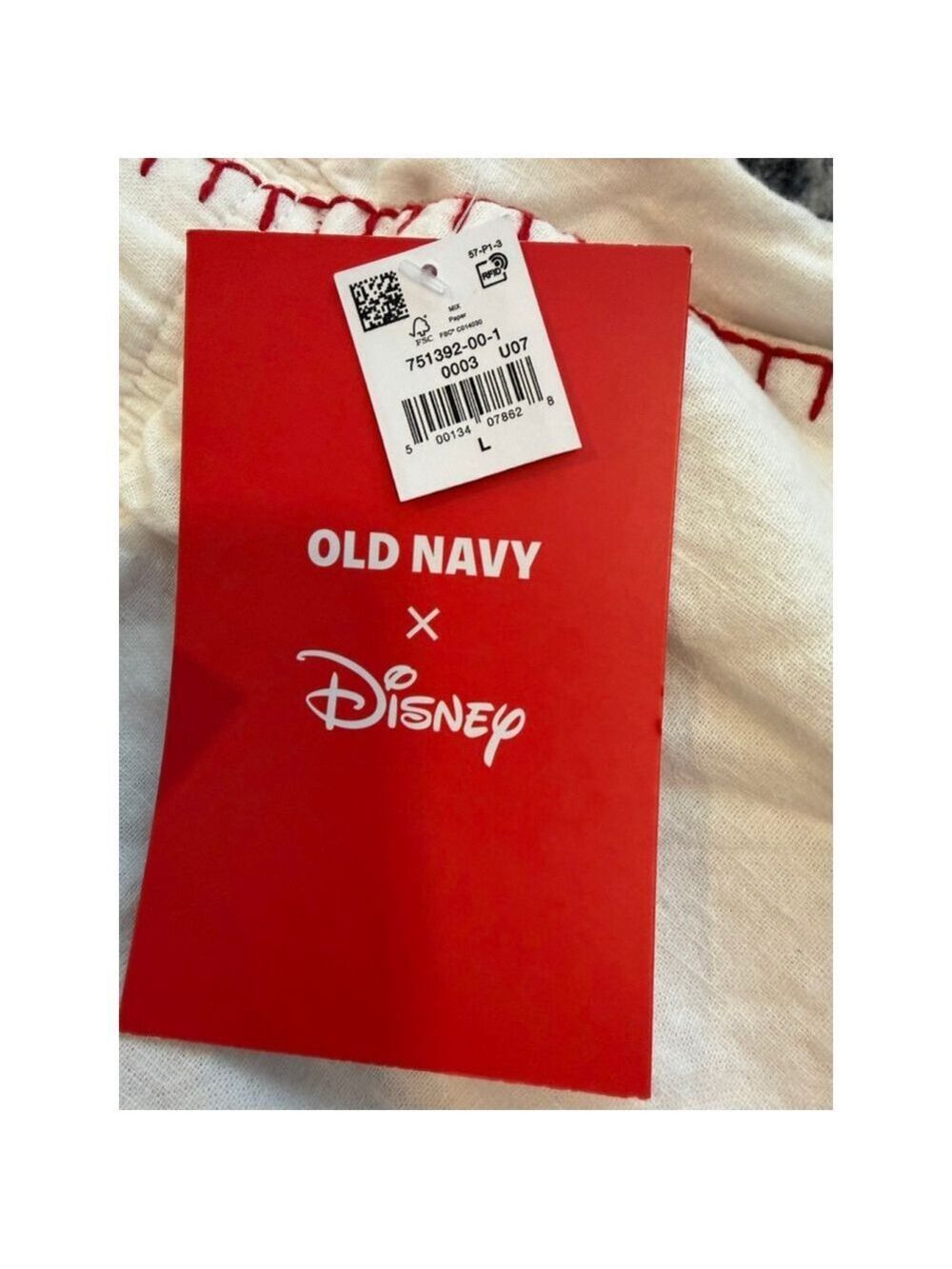 NWT Old Navy Men's Mickey Mouse Embroidered Shorts - Cream - Size L - Picture 3 of 12